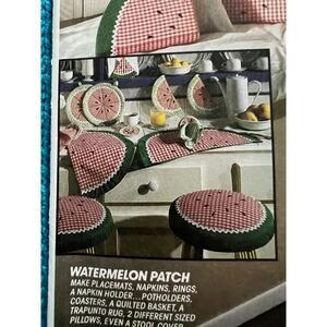 McCalls pattern 6475 watermelon mat placemat napkins patholder